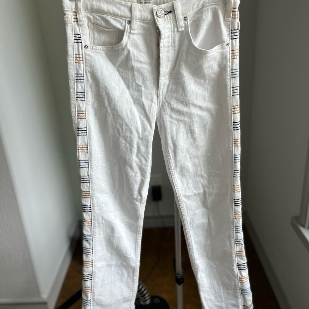 McGuire Jeans with colored embroidery